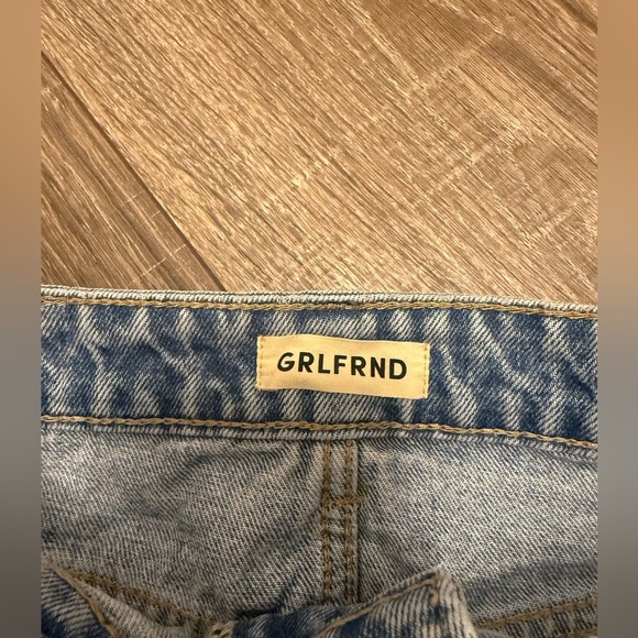 Grlfrnd Jeans Women’s Niki Micro Mini Skirt Blue White Size 27 - Picture 3 of 7